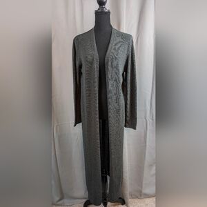 All:Row Elegant Gray Long Cardigan Sweater